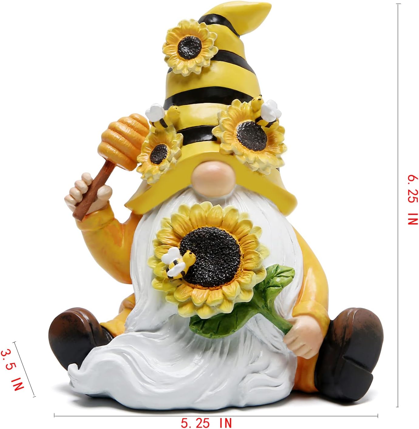 Hodao Bumble Bee Spring Gnome Decorations for Porch, Garden Yard Honey Elf Ornaments World - Image 3